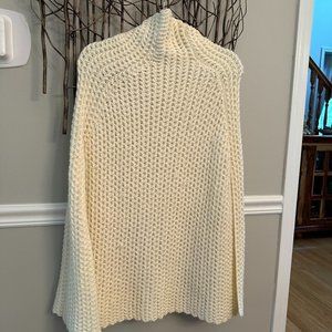 Cream Turtleneck Poncho, Anthropologie